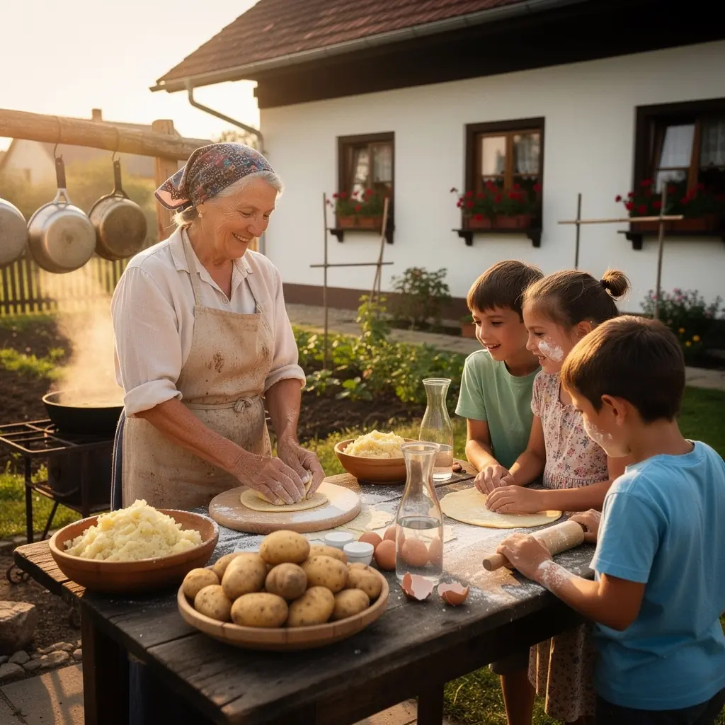 Domácí vánoční cukroví na plechu, zdobené ořechy a polevou