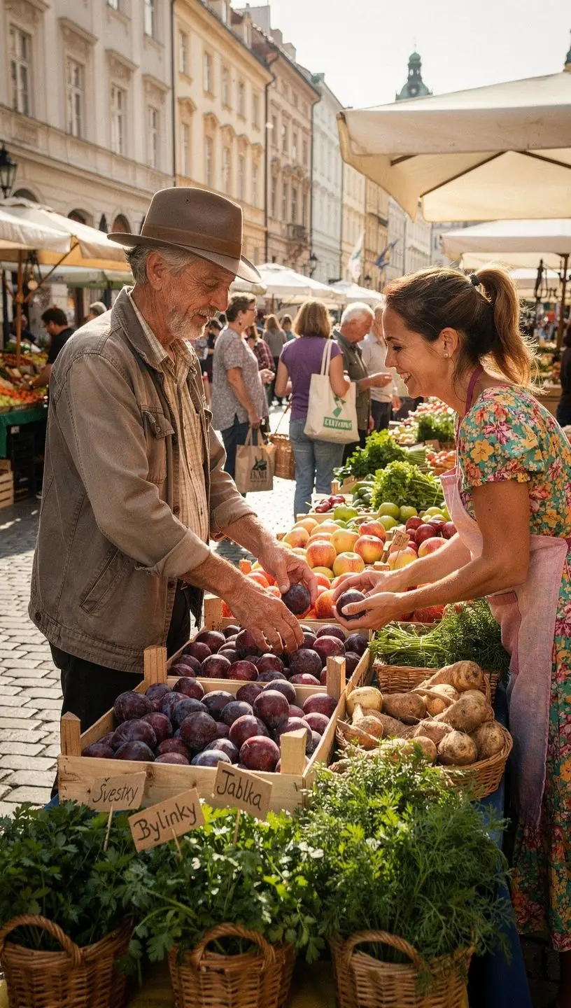 Zeleninová polévka s domácími nudlemi a čerstvými bylinkami.